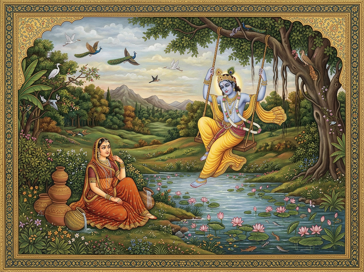 Classical Krishna Miniature Paintings