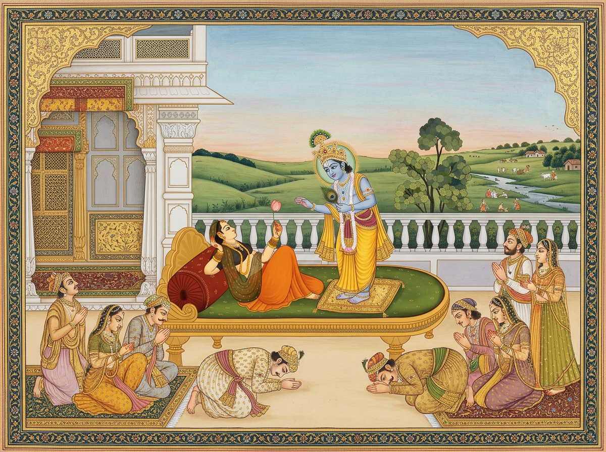 दरबारको छतमा कृष्ण
